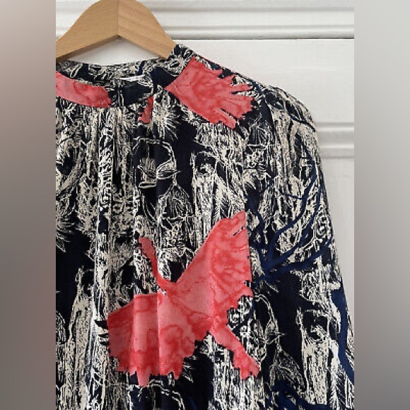 & Other Stories Long Sleeve Floral Mini Dress - Size 4 - Picture 3 of 4